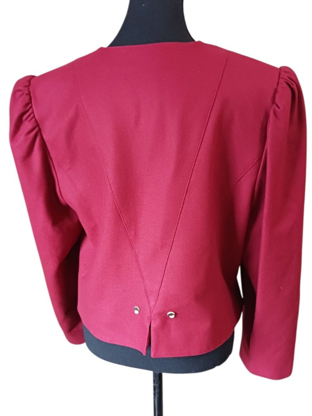 M&G Vintage 80s West German Red Wool Trachten Jacket - Rare Forest Charms - Picture 5 of 15
